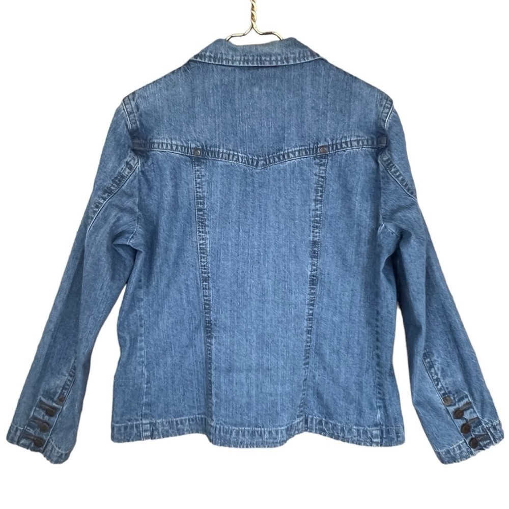 Vintage Bill Blass Blue Denim Button Front Jacket Size Large - Picture 5 of 9